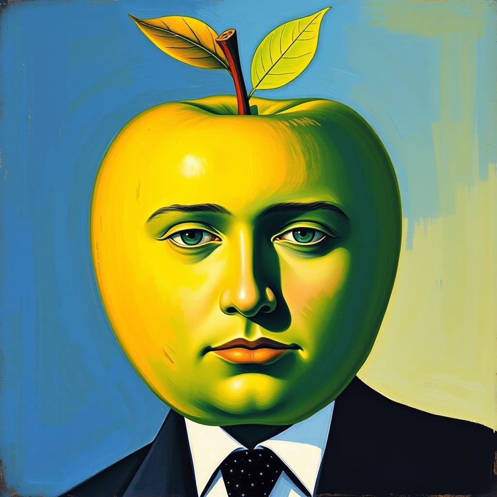 The Apple of Deception in Abstract Style