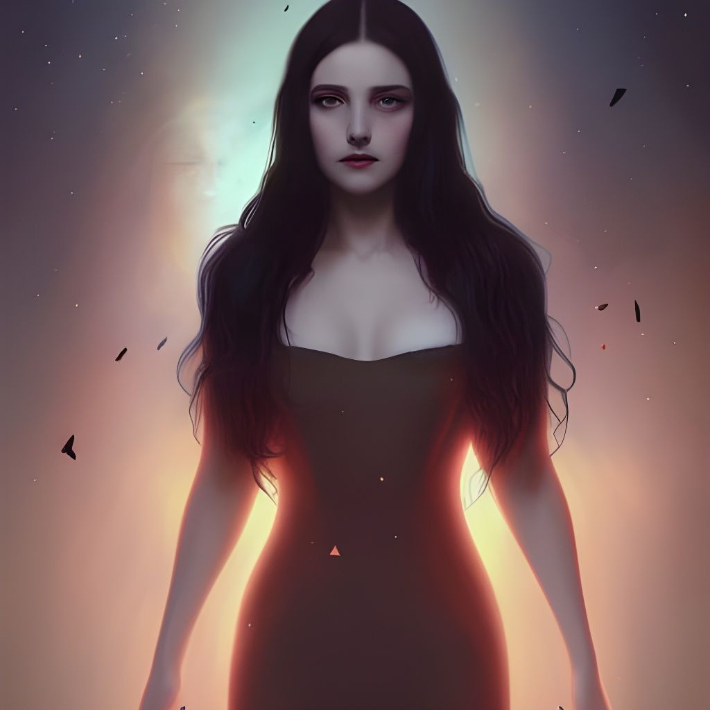 Lilith Portrait with Constellations in Hyperdetailed Style