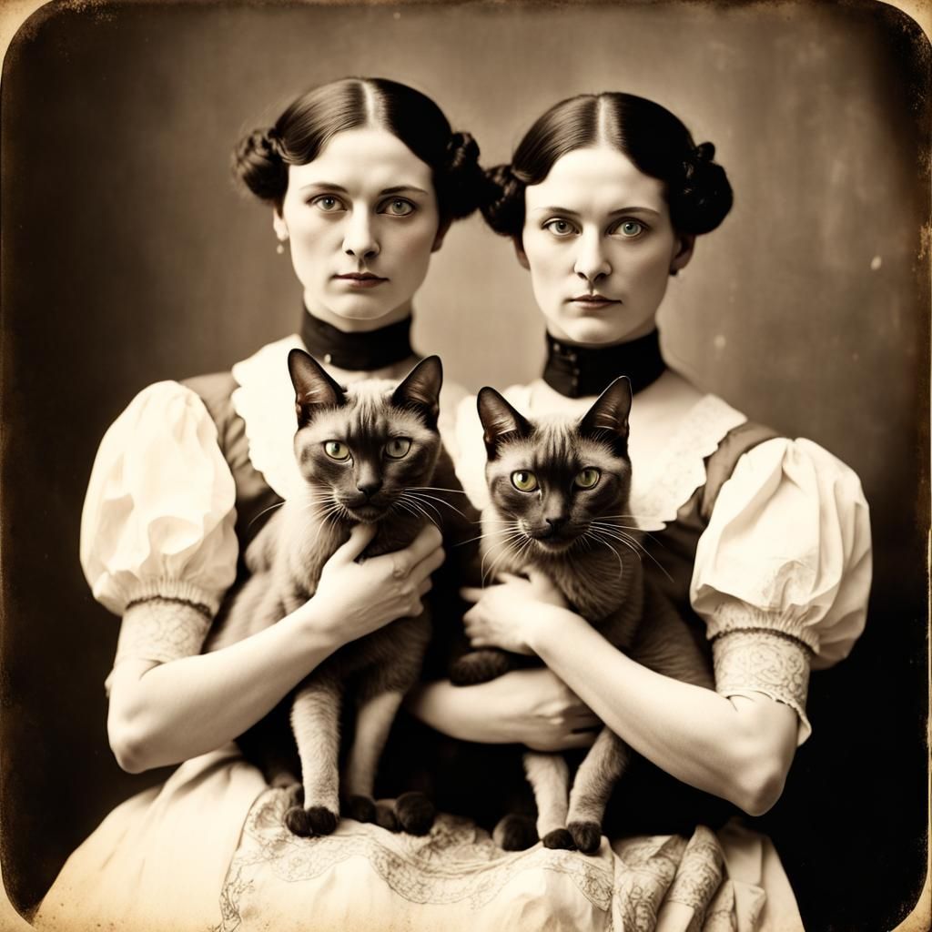 Portrait of Siamese Sisters