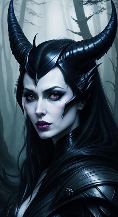 Cyberpunk Fairy Portrait in Dark Fantasy Style