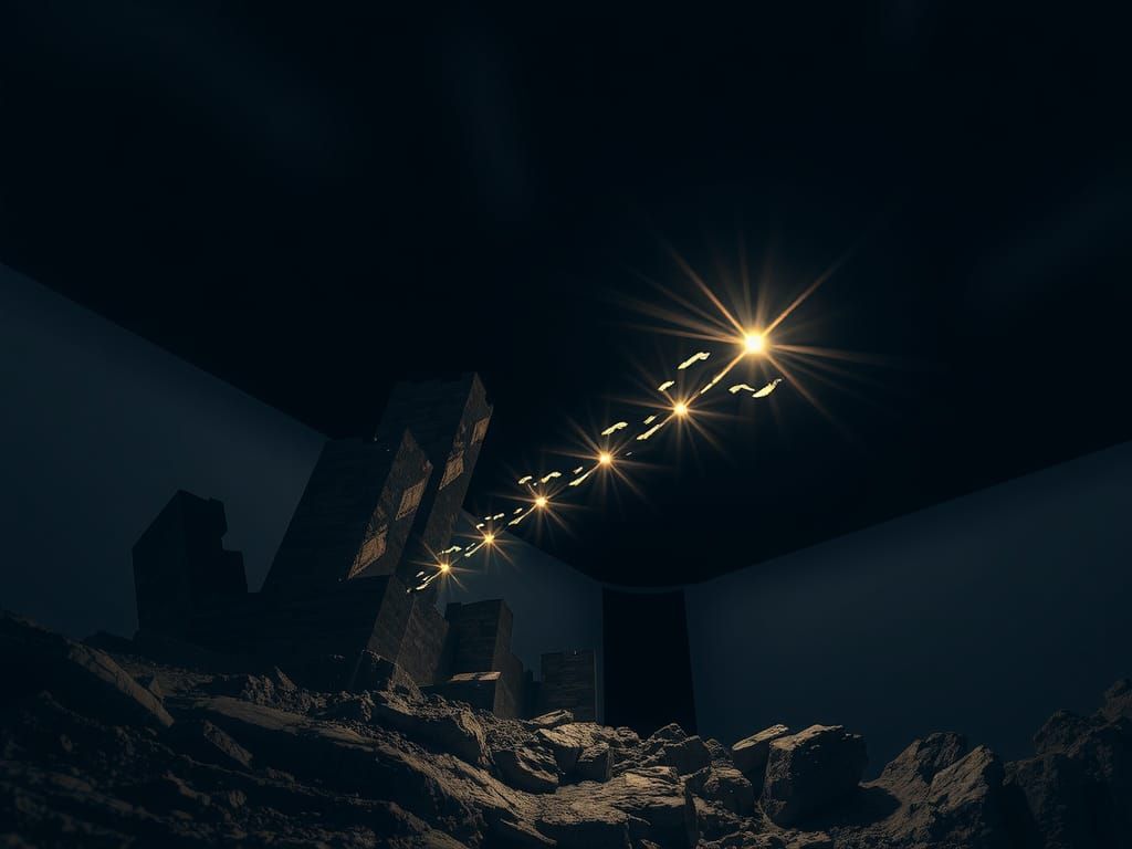 Abstract Geometric AI Art in Black and White