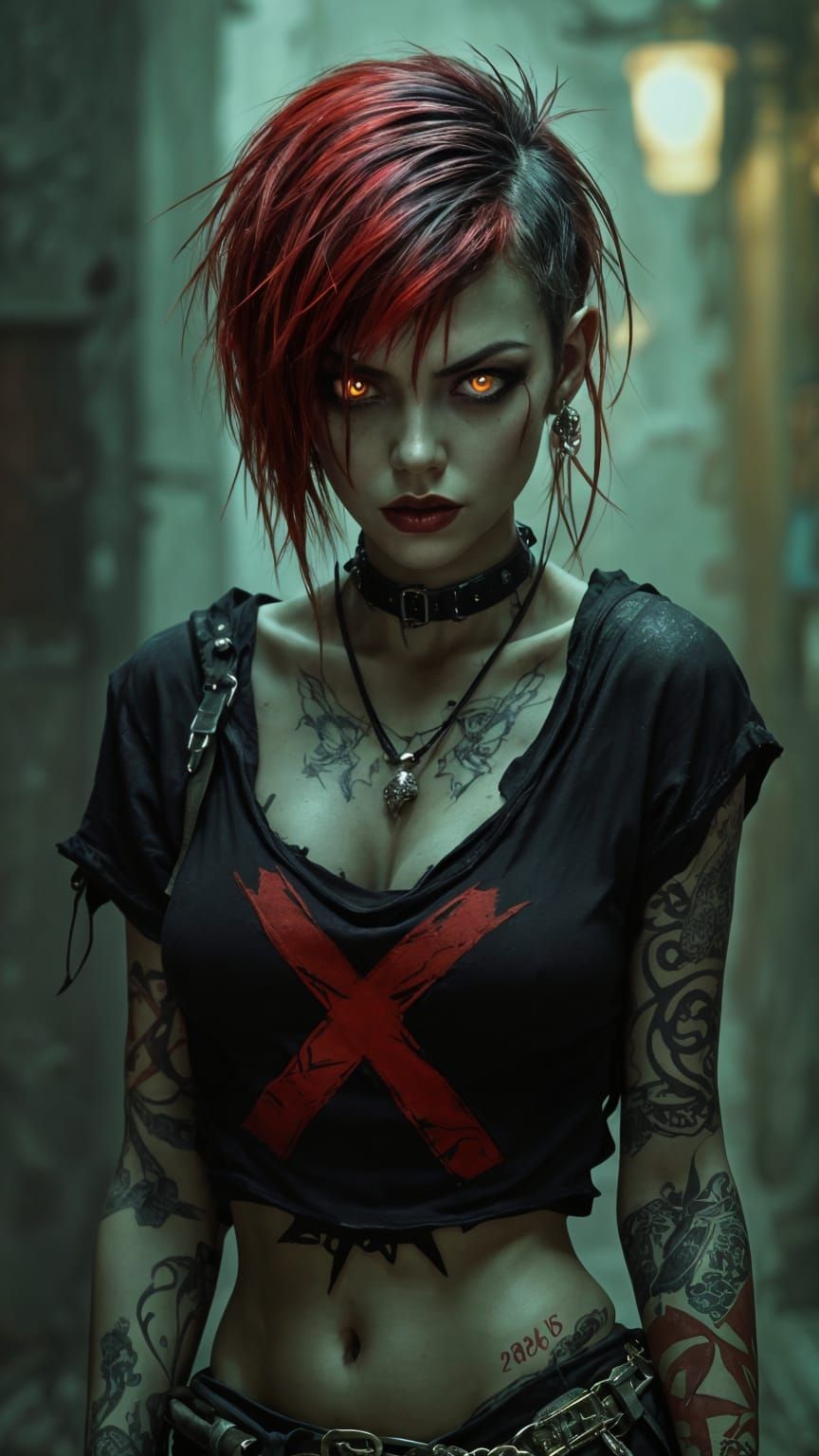 Corrupted Miss Martian: Red-Eyed Street urchin in a Fantasti...