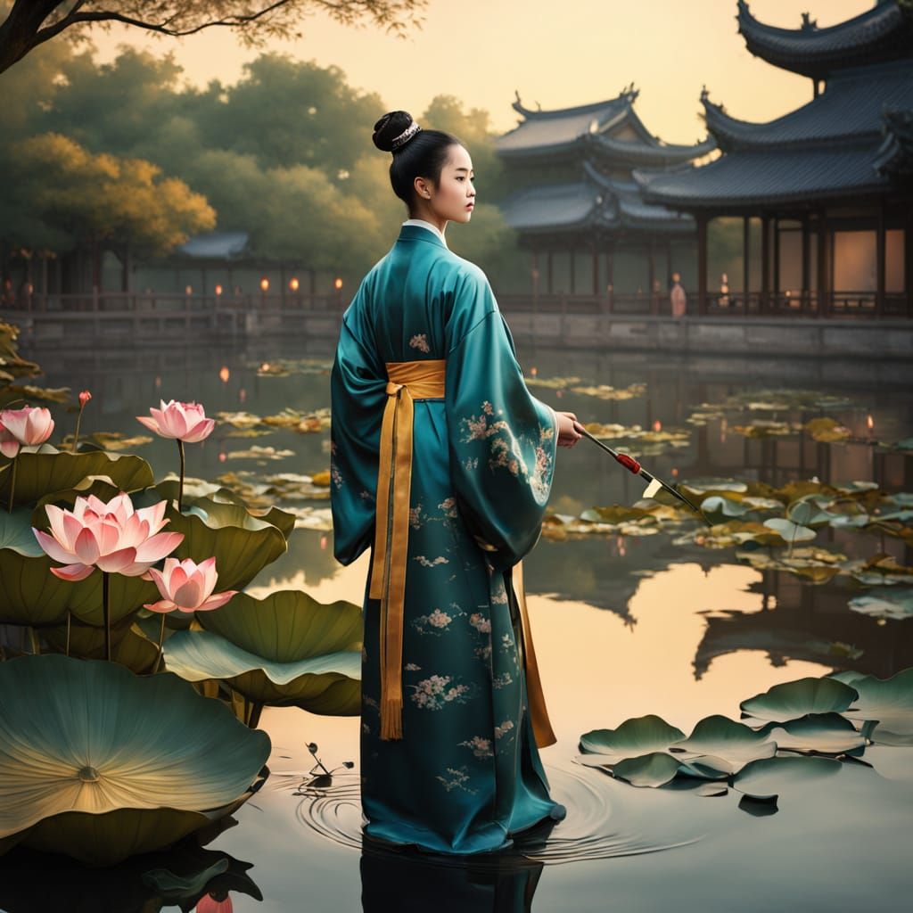 Chinese Scholar in Tang Dynasty Robes