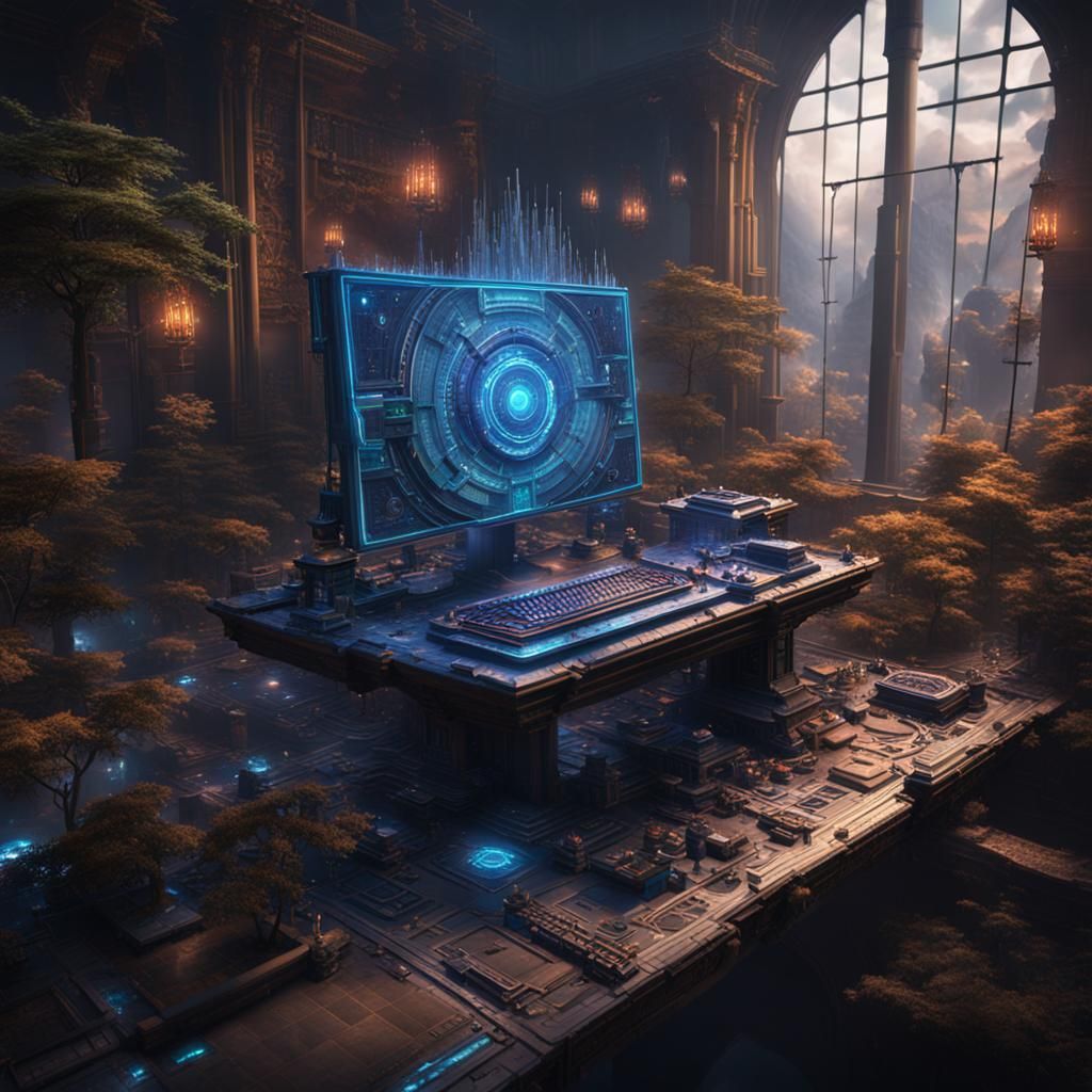 AI Computer Recursion: Fantastical Concept Art