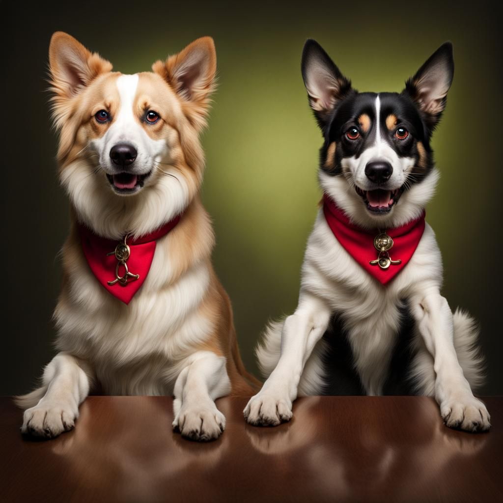 Humorous Dog and Evil Twin Image