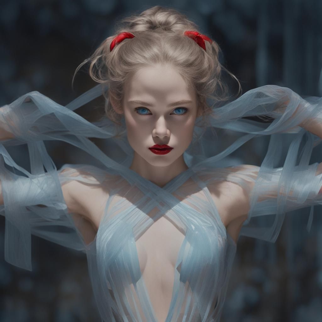 Acrobat in Cave with Venetian Blinds