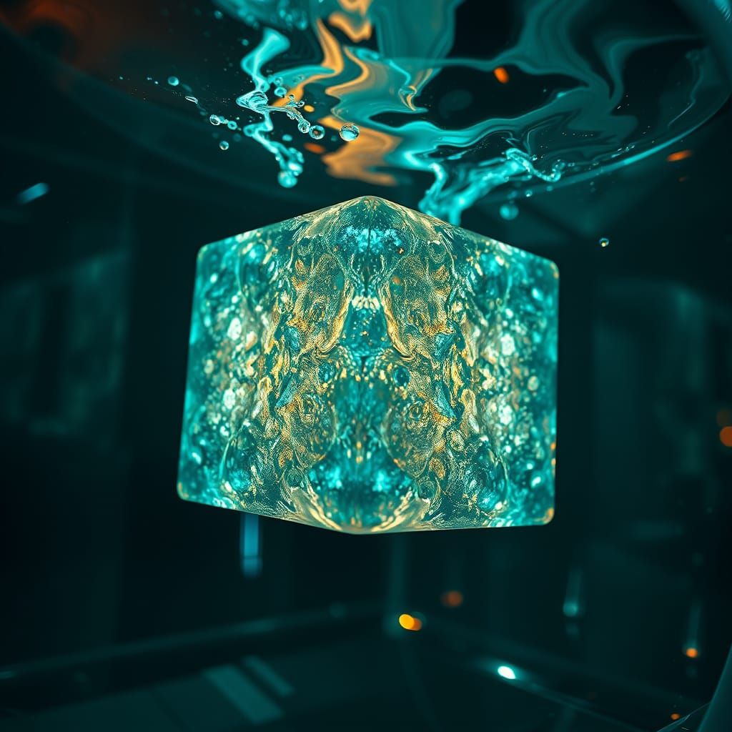 Lucid Nexus: The Bioluminescent Cube