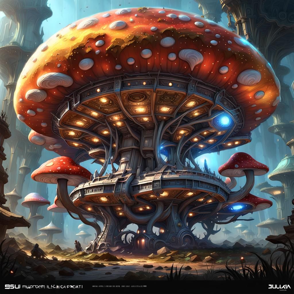 Mushroom spaceship