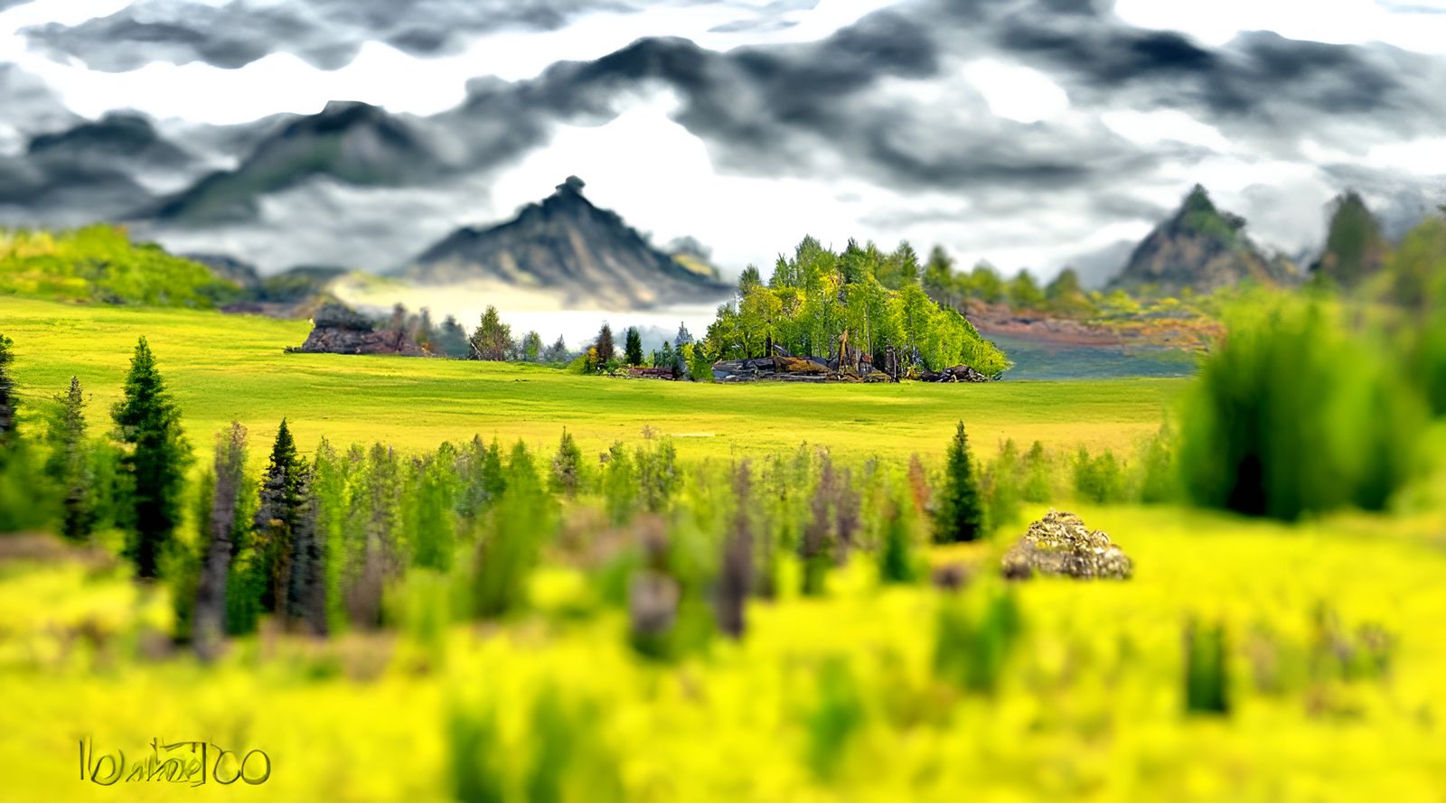 Pixel Art Landscape Vista Photography