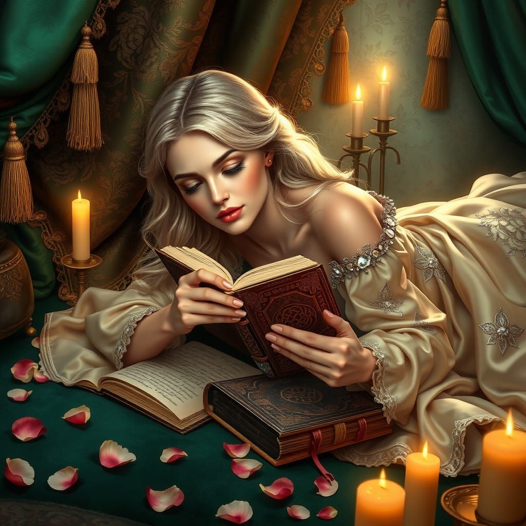 Elegant Lady in Lavish Opulence