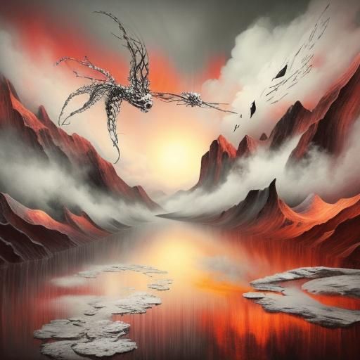 Abstract Surrealism: Black and White World