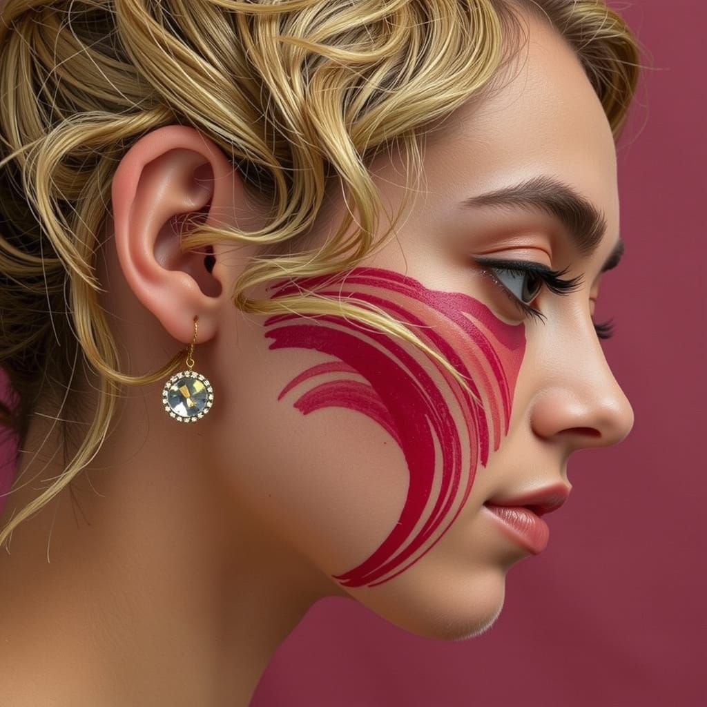 Abstract Swirling Textures in Various Red Hues