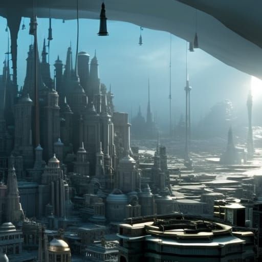 Dramatic Messy Office Interior: Digital Matte Painting