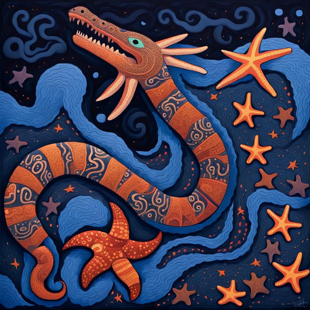 Avanyu Serpent Emerges in Tewa Pueblo Style