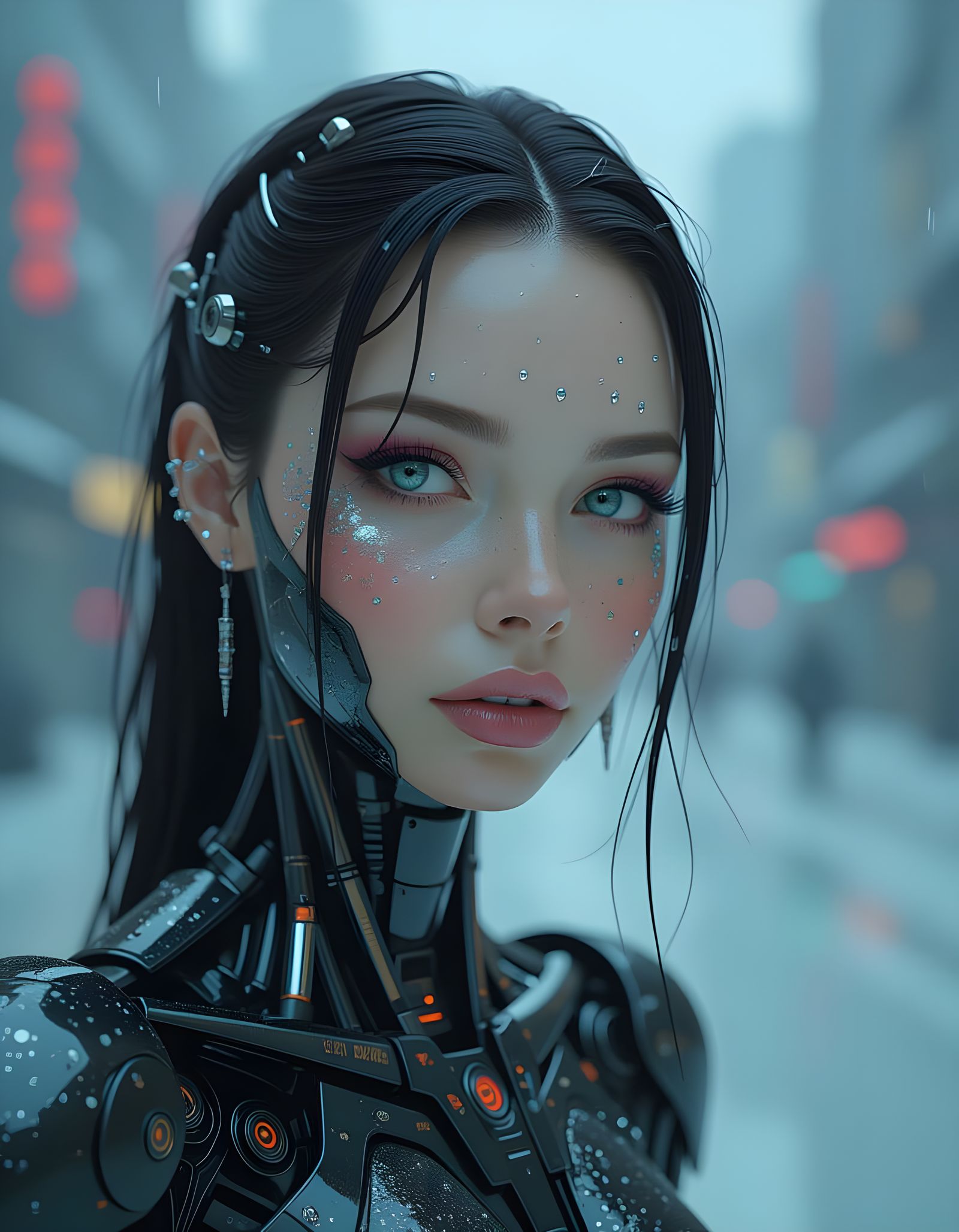 Melting Cybernetic Nymph in a Desolate World