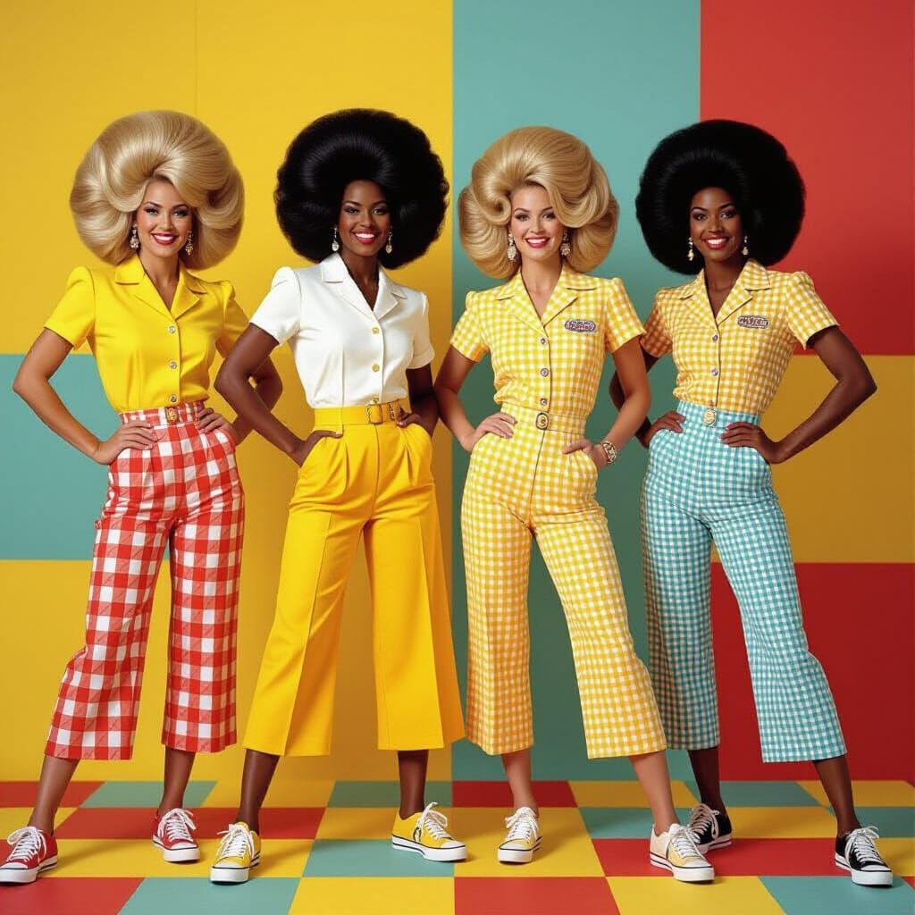 1960s Beehive Hair Contest, Pop Art Style