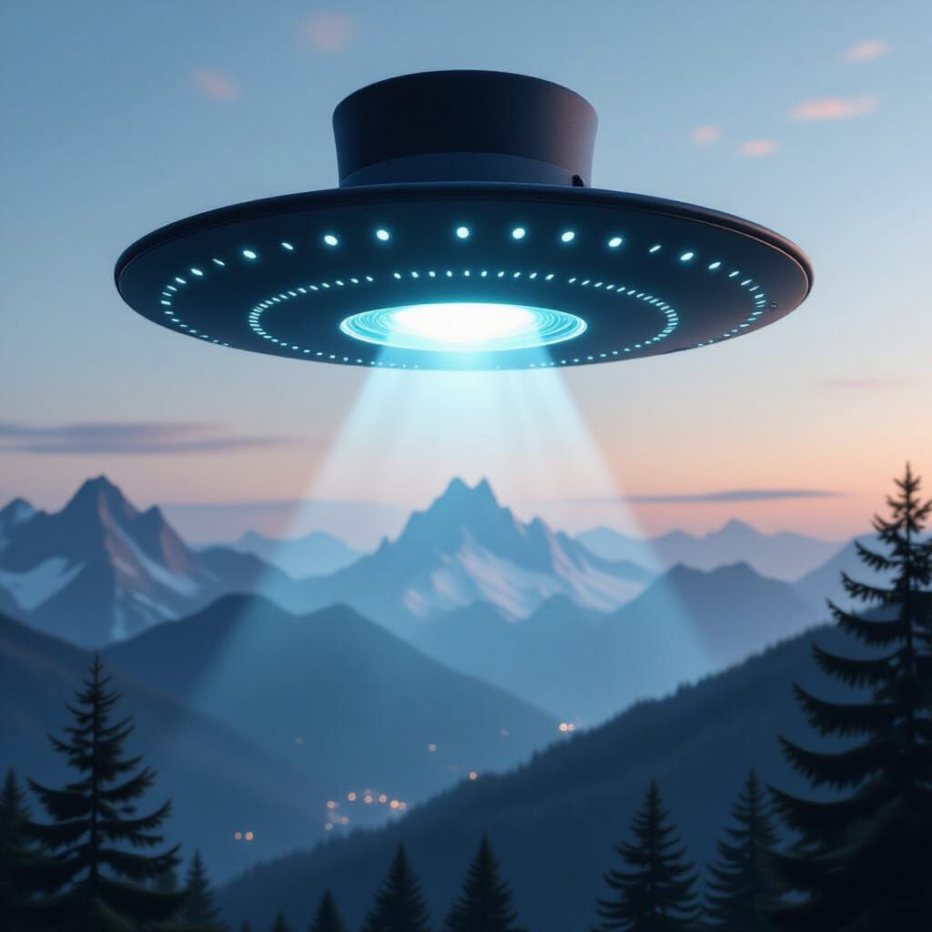 Top Hat UFO in an AI Vision Style