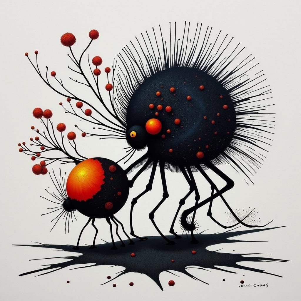 Vibrant Blood Orange Landscape Under Cicada Song