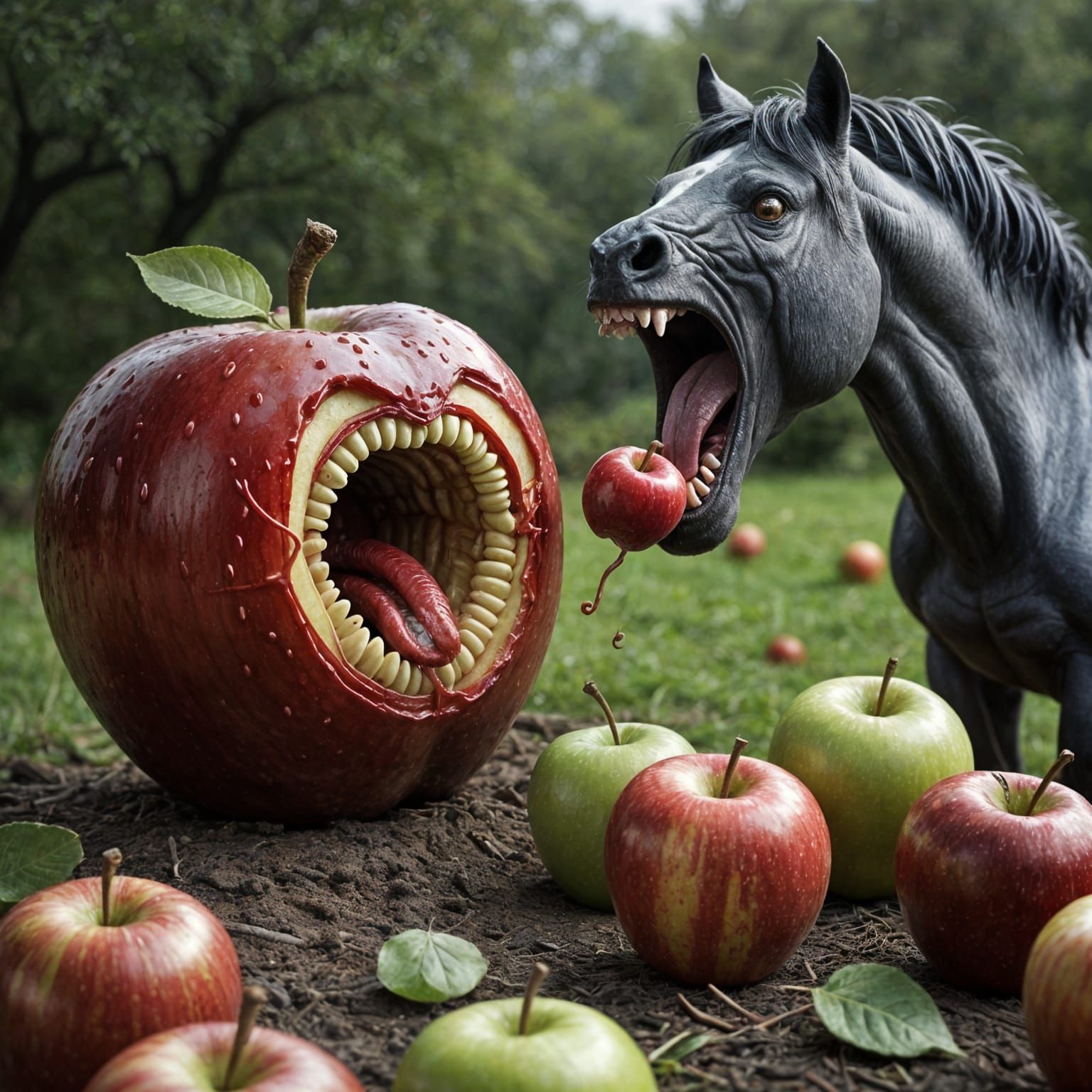 🥇a screaming apple