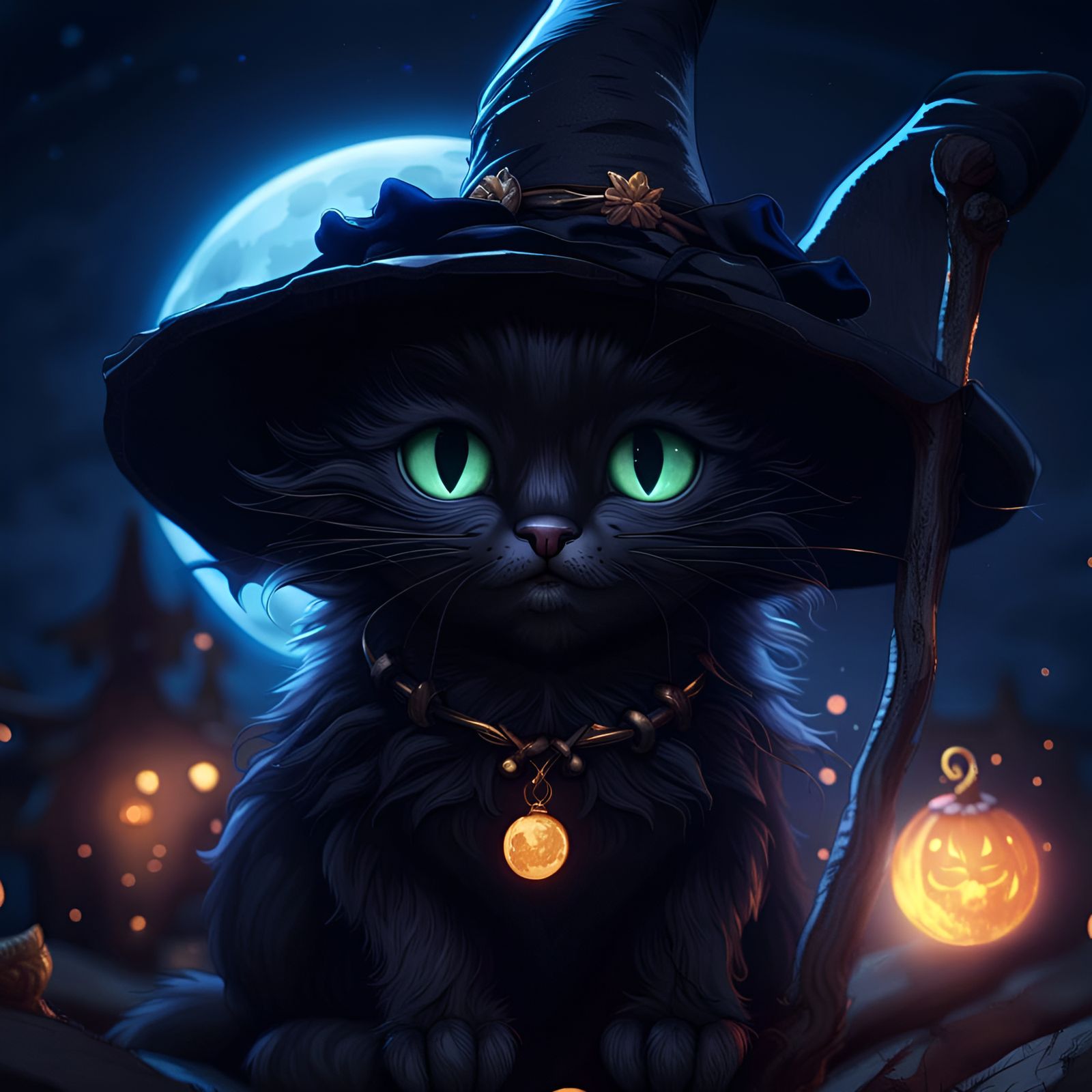 Cute Kitten Witch