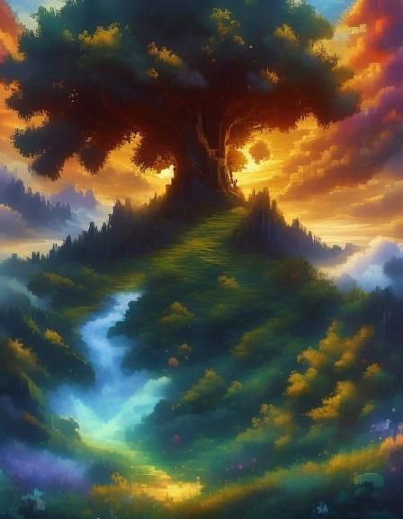 Spring Girl at Dawn with Coffee