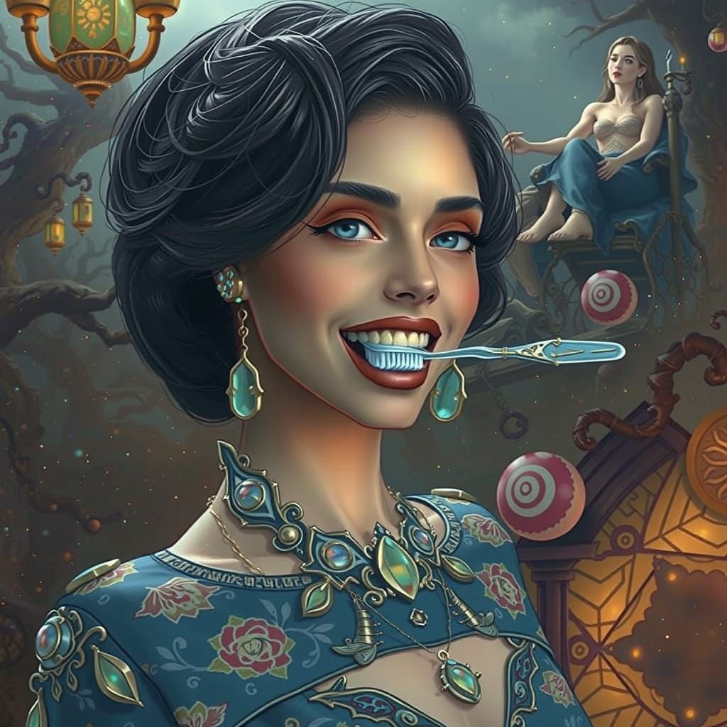 Ethereal Forest Visionary with Magical Brushstroke