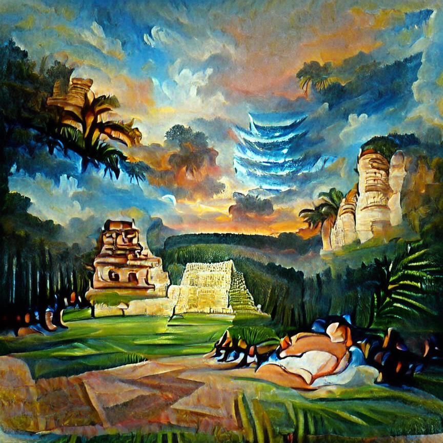 Chichen Itza Digital Illustration