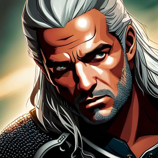 Hyperdetailed Witcher Portrait in Epic Movie Style