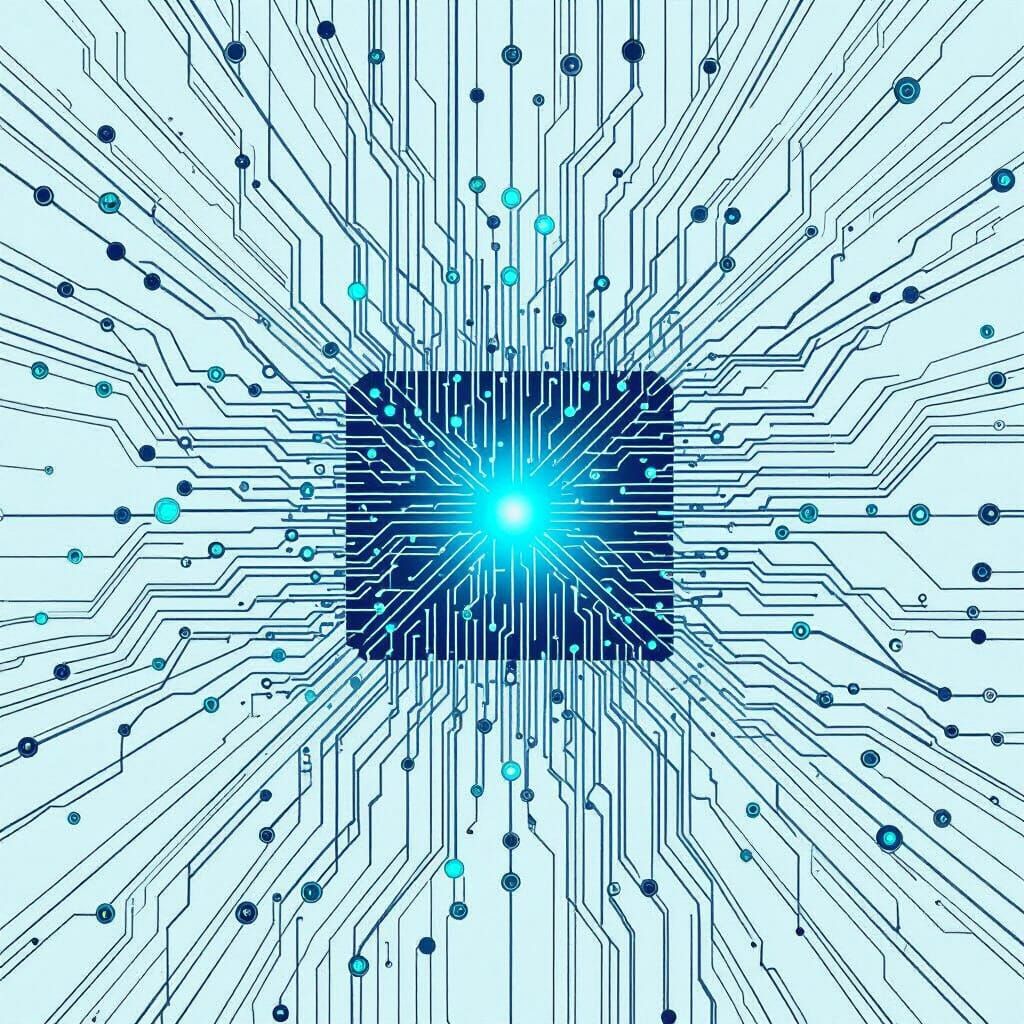 Cybernetic Network Vector Illustration