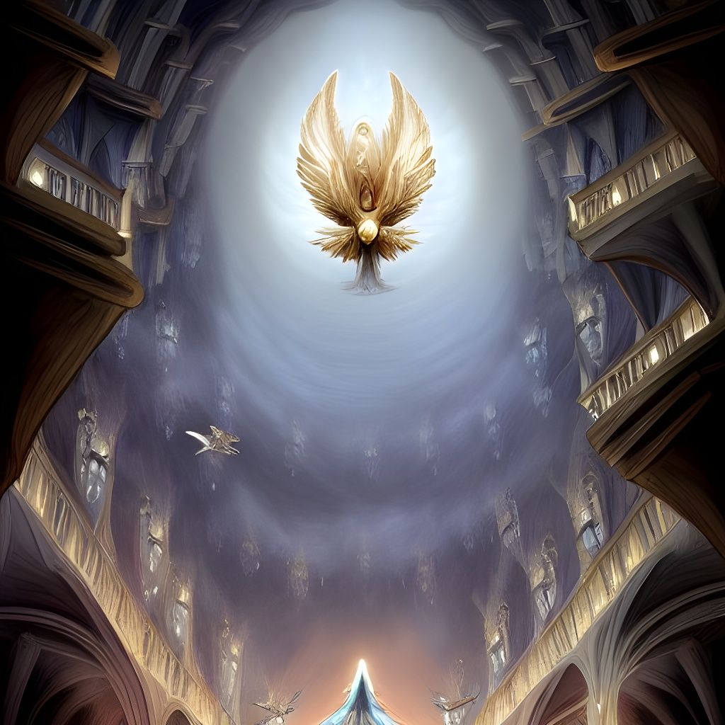 Seraphim and Cherubim Around God's Throne