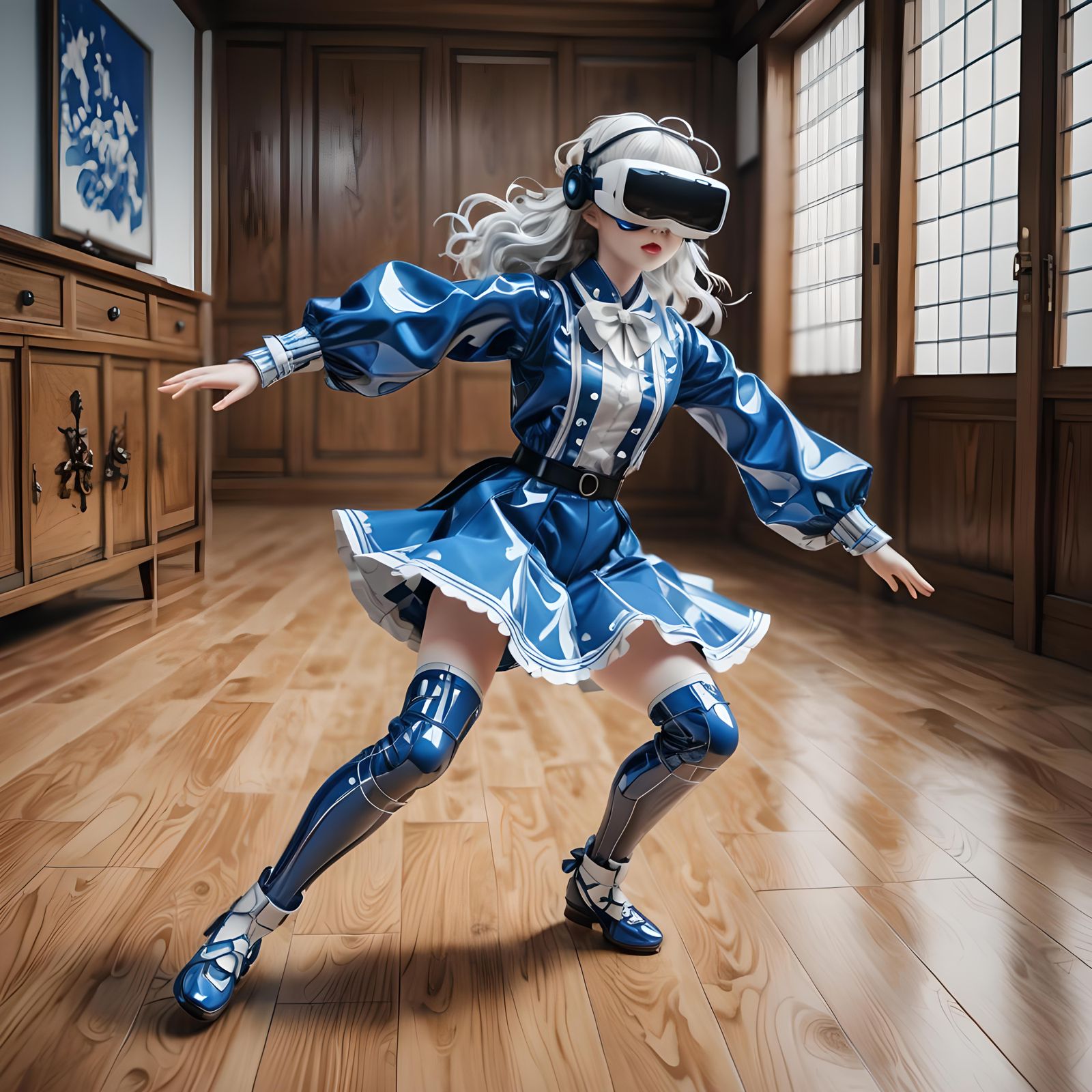 Porcelain Doll in VR: Anime Ink Drawing