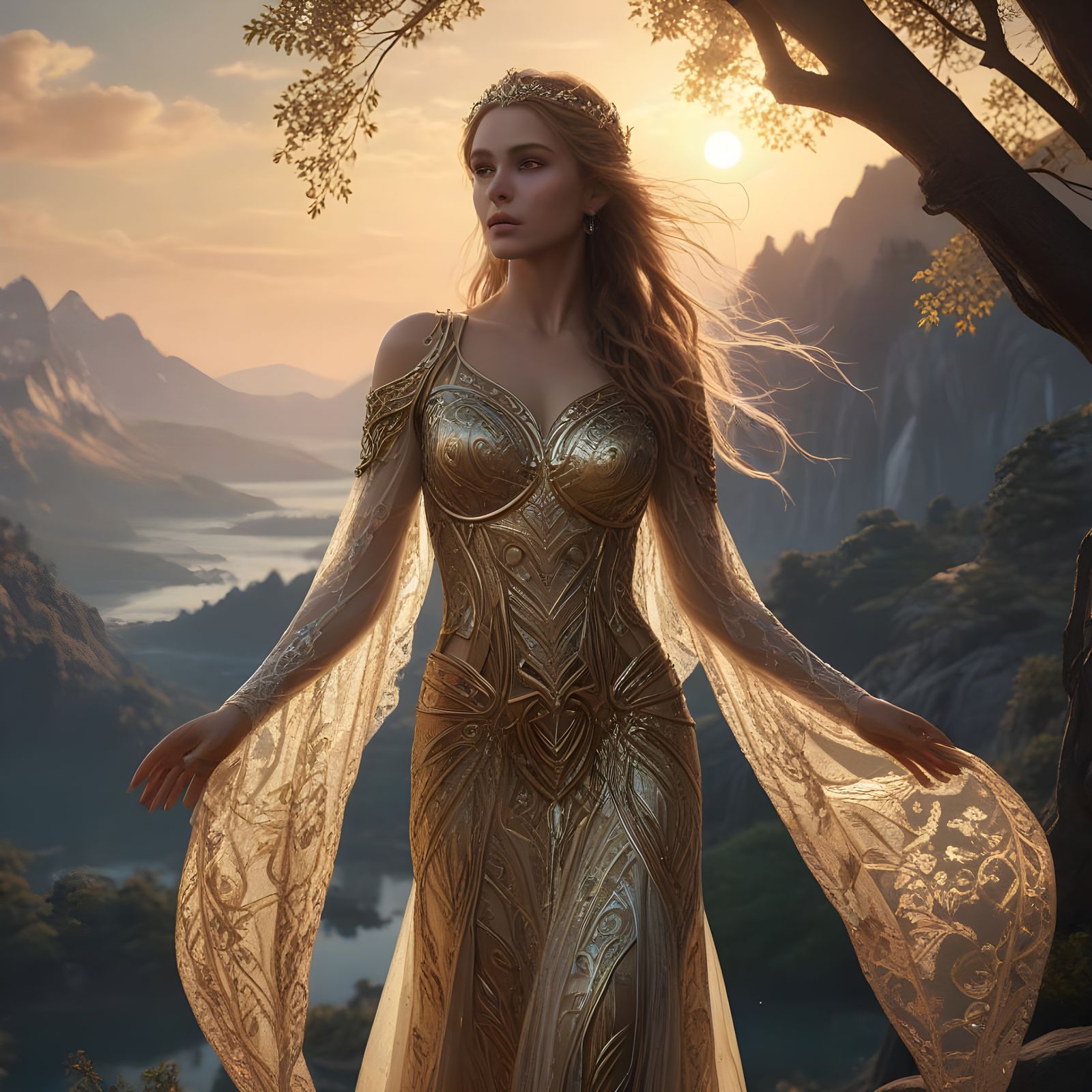 Ethereal Elfin Princess with Triadic Colors