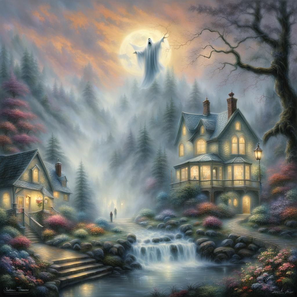 Ethereal Ghostface Poster in Fantasy Style