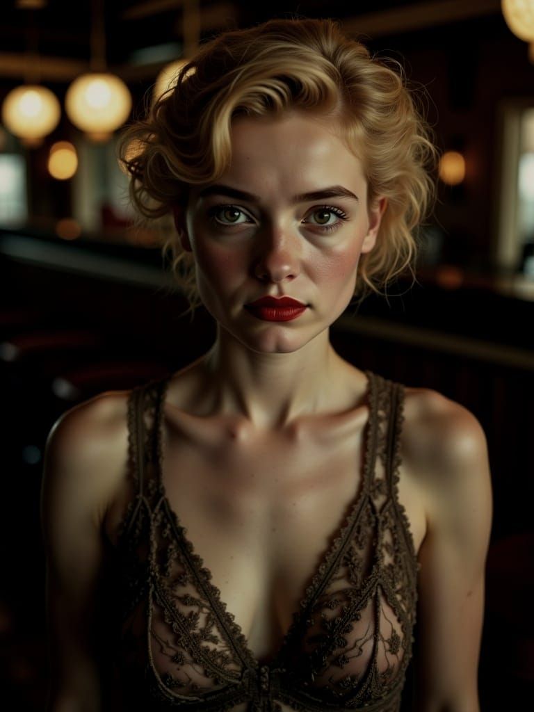 Flapper in 1920s Art Deco Nightclub