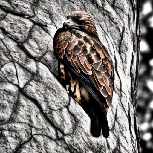Hyperrealistic Hawk in Cinematic Composition