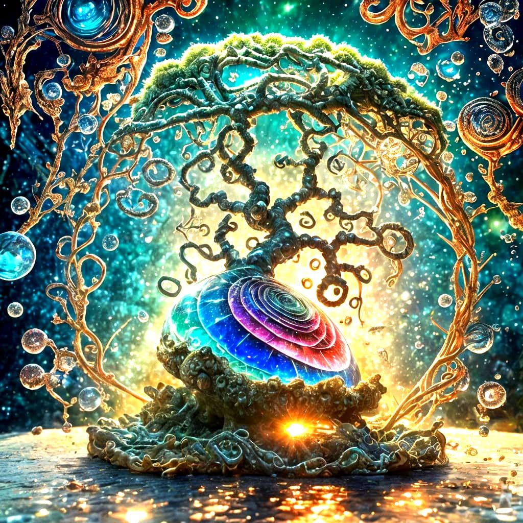 Exquisitely Beautiful Winged Hermit Crab in Luminous Jewel S...