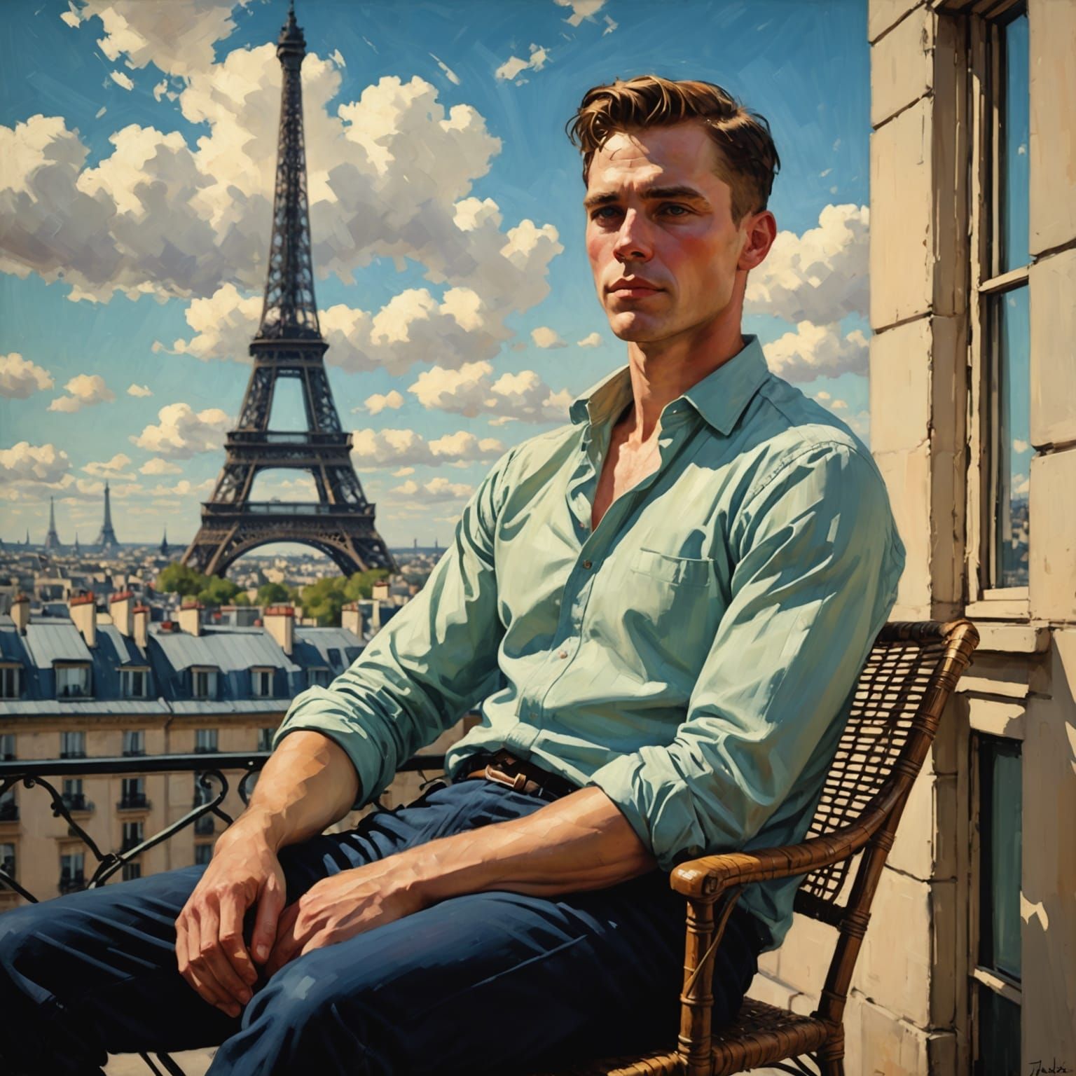 Elegant Gentleman in Parisian Splendor