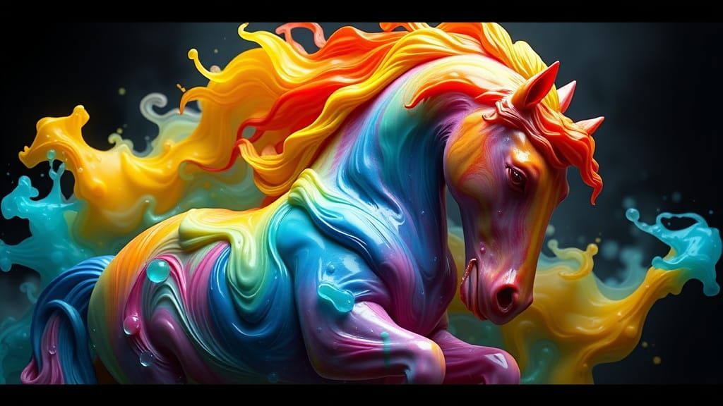 Vibrant Wax Horse Melts in Splendid Colors