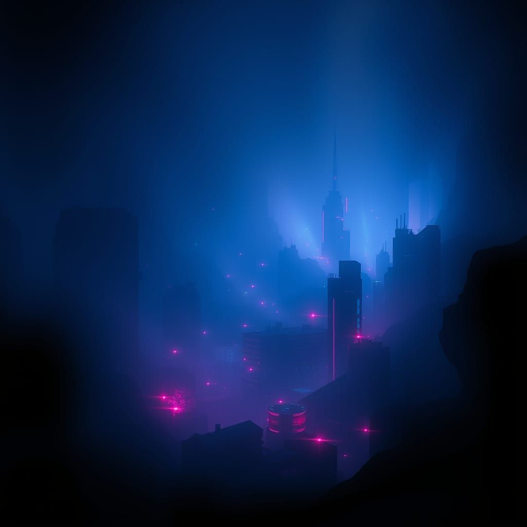 Cosmic Abyss in Neon Hues