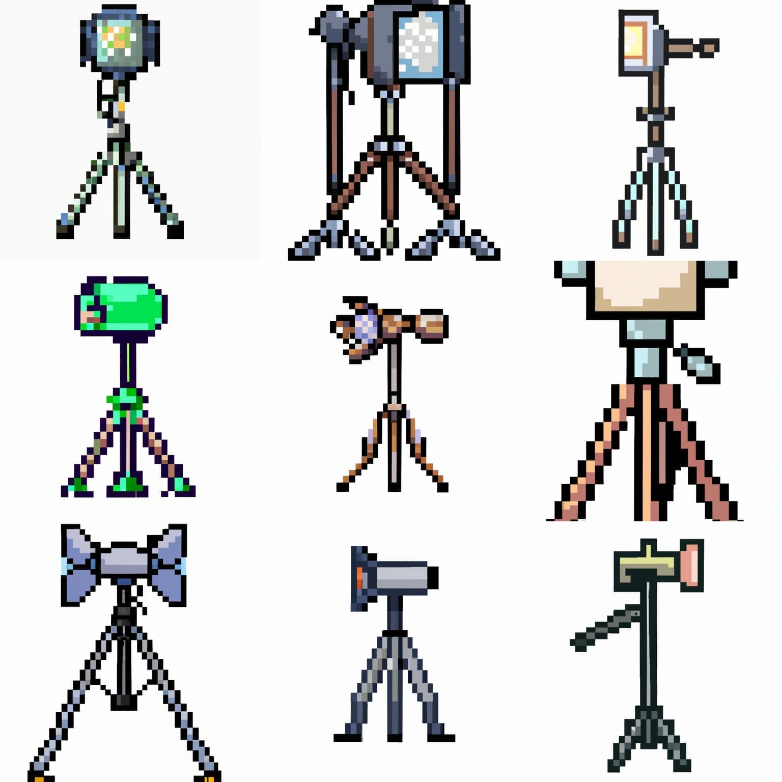 Pixel Art Work Light on Tripod