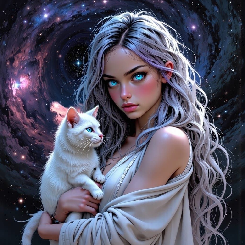 Ethereal Fantasy Creature Portrait in Surreal Digital Art