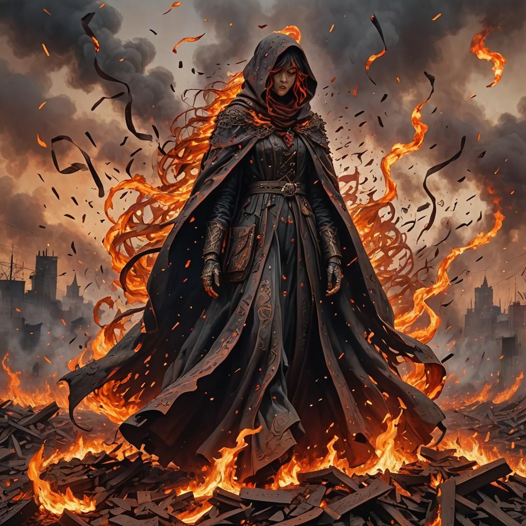 Burning Letters: A Surreal Autumnal Departure