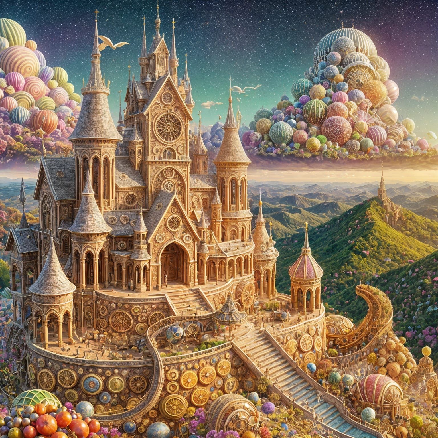 Fantasy Sci-Fi Feast in Intricate Gingerbread Castle