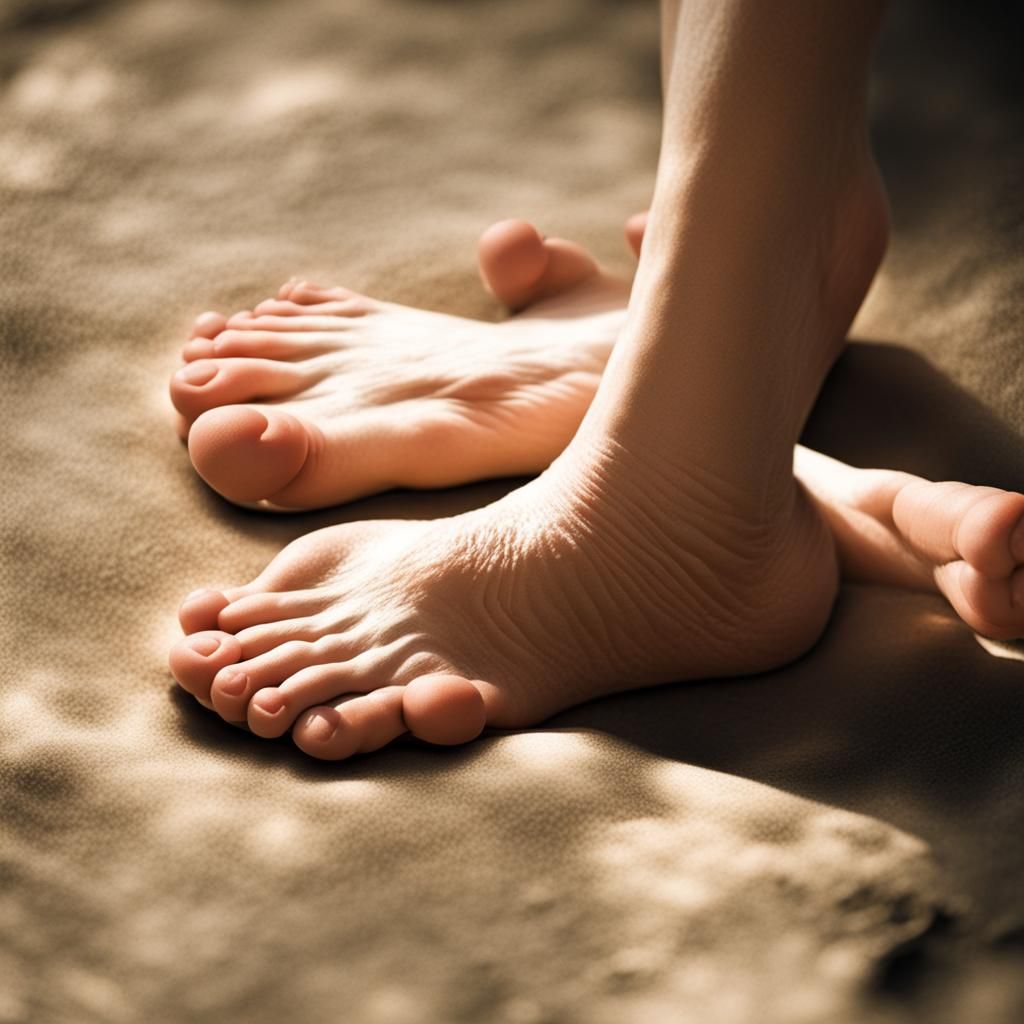 Frieren's Blushing Face and Bare Feet