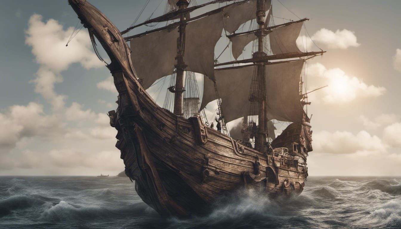 Hafbjorn the Half-Giant Pirate on Ship in 8K