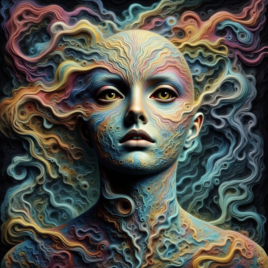 Evocative Image of Solitude in Abstract Style