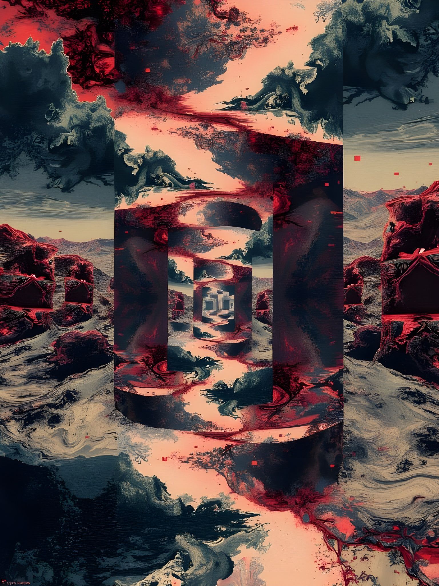 Abstract Glitch Art: Corrupted Tessellations