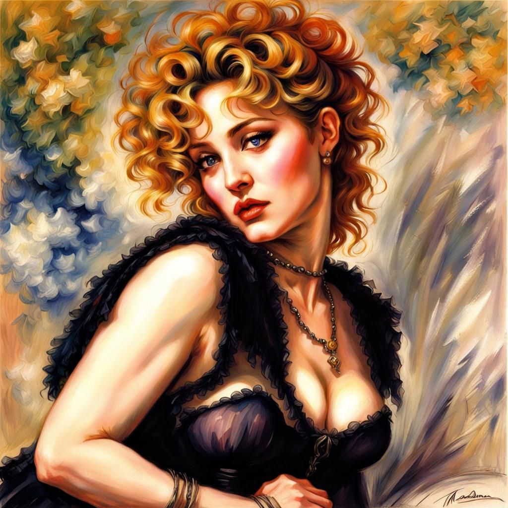 Dreamy Anime Singer Inspired by Classical Art