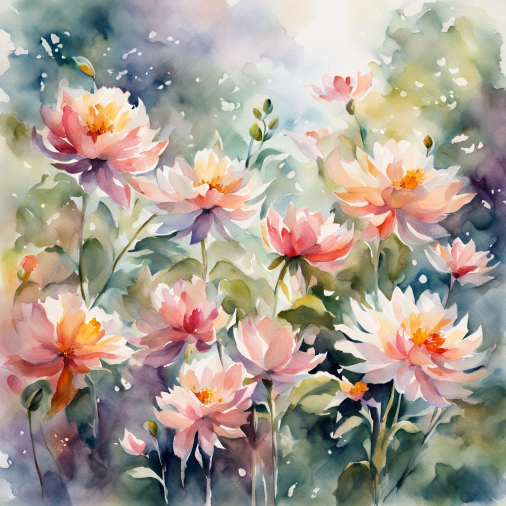 Exotic Florals in a Lush Summer Garden