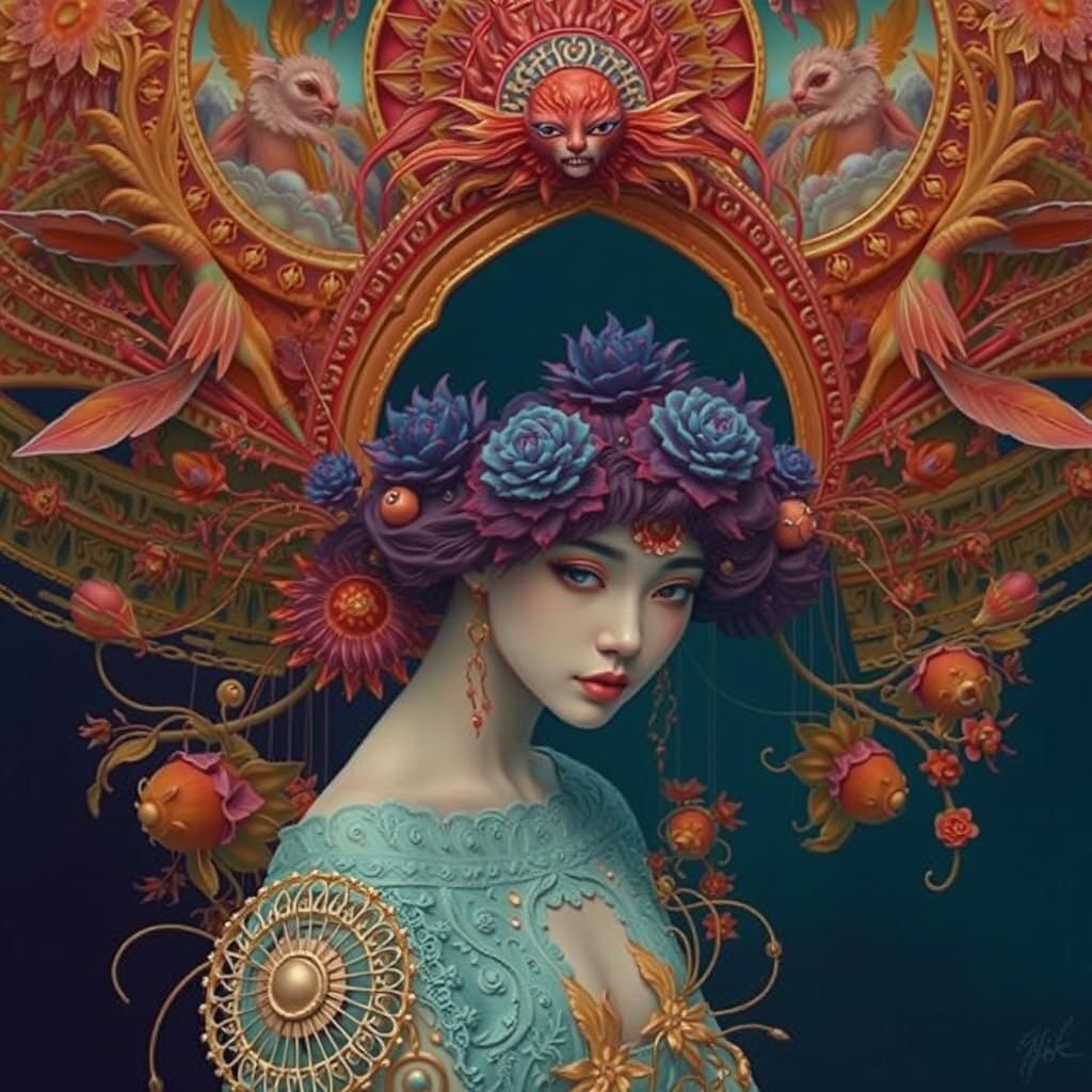 Surreal Sun and Moon Chair Fairytale Image